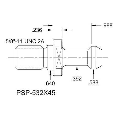 Tj Davies Co Solid Retention Knob PSP-532X45